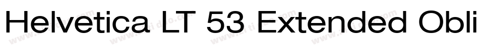Helvetica LT 53 Extended Oblique字体转换